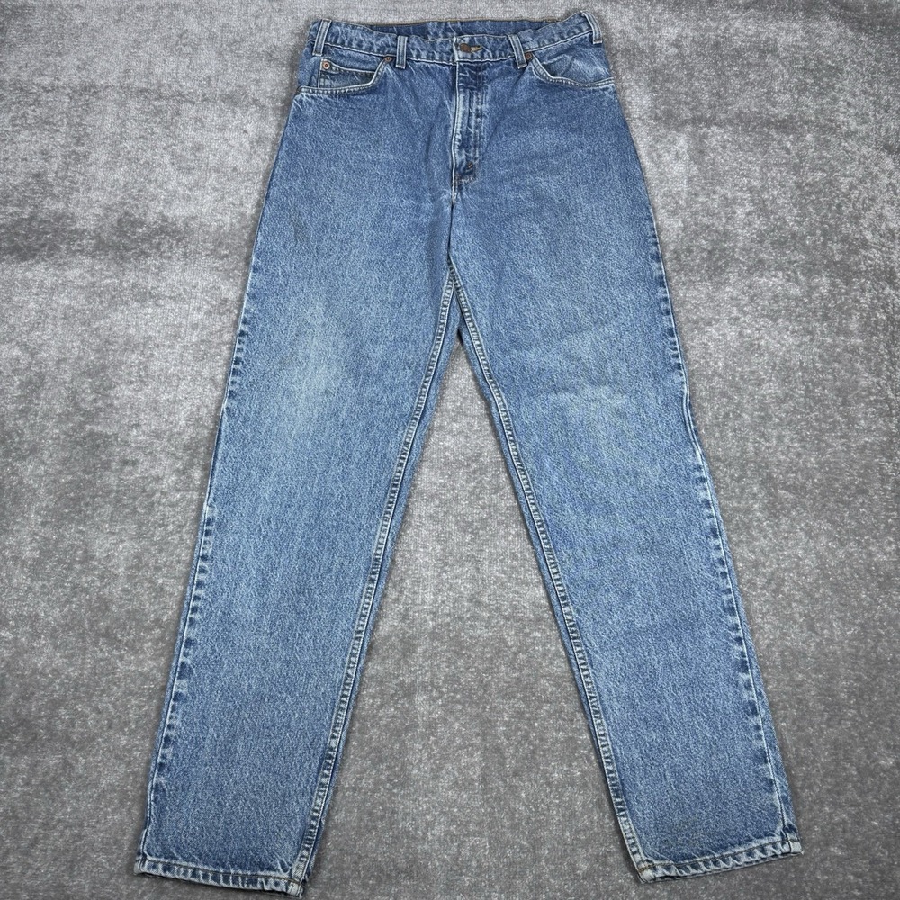 Levi's 550 Jeans Men's 33x34 (Fits 31x33) Blue Denim Orange Tab‎ Relaxed Tapered